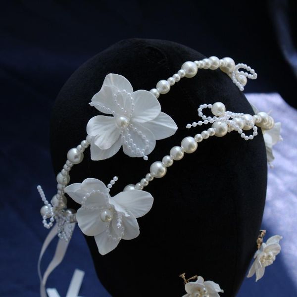 headpieces elegant french satin rose bud beaded bow hairbands hoop bridal headdress earrings bride hair accessories, Silver
headpieces elegant french satin rose bud beaded bow hairbands hoop bridal headdress earrings bride hair accessories, Silver