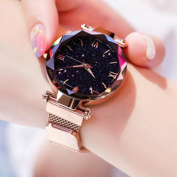 women's fashion starry sky watches magnet buckle mesh belt diamond quartz watch women dress clock relogio feminino wristwatches, Slivery;brown
women's fashion starry sky watches magnet buckle mesh belt diamond quartz watch women dress clock relogio feminino wristwatches, Slivery;brown