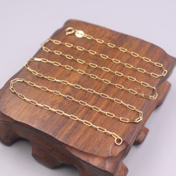 chains pure 18k yellow gold chain 1.9mm hollow long square o link necklace stamped au750 for women gift 50cm / 3.5-3.7g, Silver
chains pure 18k yellow gold chain 1.9mm hollow long square o link necklace stamped au750 for women gift 50cm / 3.5-3.7g, Silver