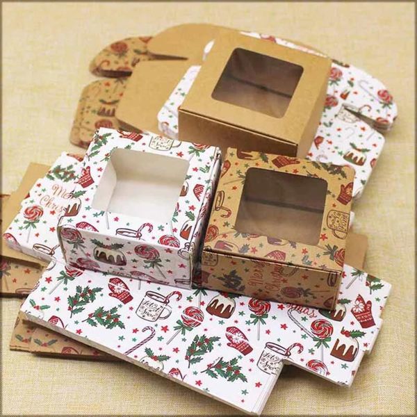 gift wrap 10pcs kraft paper candy box merry christmas print gifts with window package home decor decorations 2022
gift wrap 10pcs kraft paper candy box merry christmas print gifts with window package home decor decorations 2022