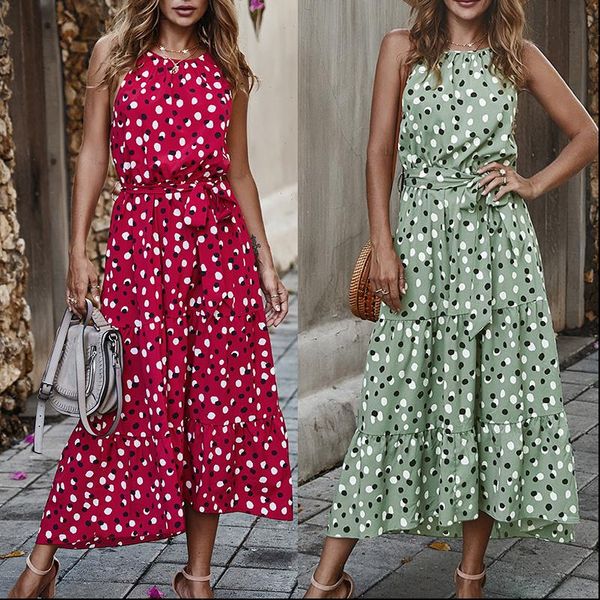 women dress white polka dot summer beach for bobo fashion maxi long short sleeve casual loose vintage dresses, Black;gray
women dress white polka dot summer beach for bobo fashion maxi long short sleeve casual loose vintage dresses, Black;gray