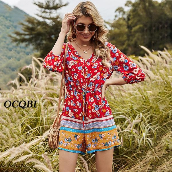 plus size playsuits women 2021 summer print bohemian fashion women's jumpsuits & rompers, Black;white
plus size playsuits women 2021 summer print bohemian fashion women's jumpsuits & rompers, Black;white