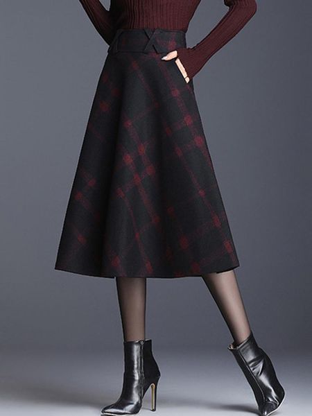 skirts 2021 autumn and winter skirt, ladies high waist plaid skirt,a line polyester fiber korean long for women., Black
skirts 2021 autumn and winter skirt, ladies high waist plaid skirt,a line polyester fiber korean long for women., Black