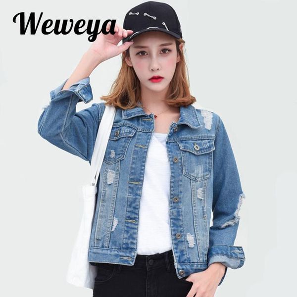 weweya autumn denim bomber jacket women jeans slim short jackets female coat vintage outwear turn down collar women's, Black;brown
weweya autumn denim bomber jacket women jeans slim short jackets female coat vintage outwear turn down collar women's, Black;brown