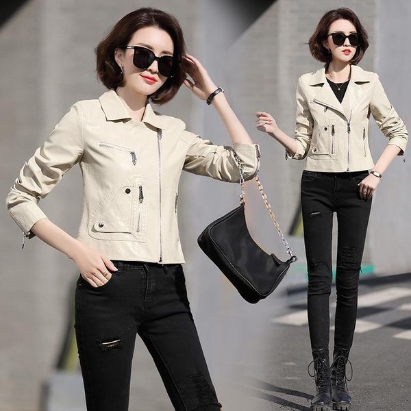 women's jackets 2021 spring short sheepskin locomotive leather jacket slim korean, Black;brown
women's jackets 2021 spring short sheepskin locomotive leather jacket slim korean, Black;brown