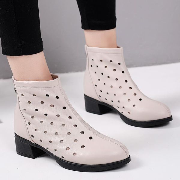 boots alishinrey ankle footwear hollow out fashion ladies high heels round toes genuine leather summer shoes plus size 35-42, Black
boots alishinrey ankle footwear hollow out fashion ladies high heels round toes genuine leather summer shoes plus size 35-42, Black