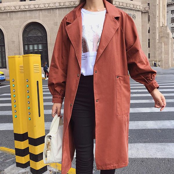 women's trench coats casual long windbreaker ladies 2021 autumn fashion women loose coat office lady black jacket winter clothing lapel, Tan;black
women's trench coats casual long windbreaker ladies 2021 autumn fashion women loose coat office lady black jacket winter clothing lapel, Tan;black