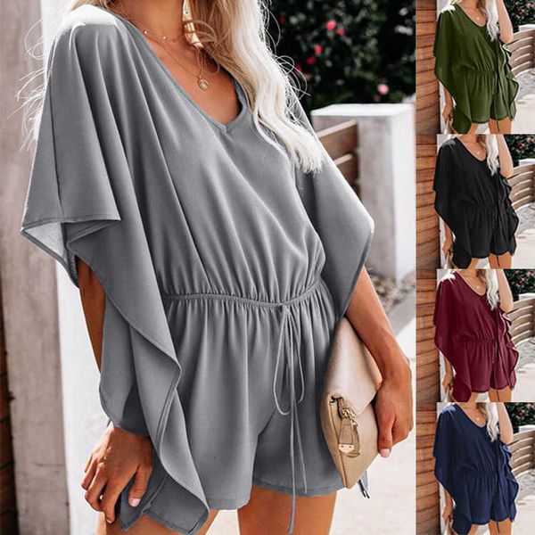 women's jumpsuits & rompers fashion bat sleeve loose casual jumpsuit 2021 summer playsuits clothing short femme playsuit cpuw, Black;white
women's jumpsuits & rompers fashion bat sleeve loose casual jumpsuit 2021 summer playsuits clothing short femme playsuit cpuw, Black;white
