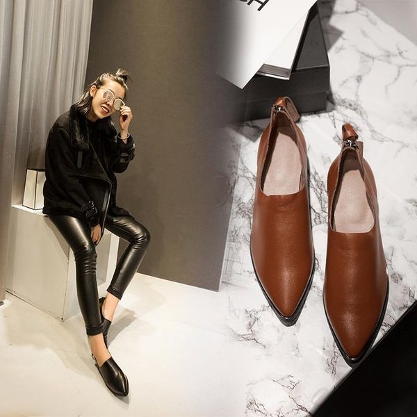 dress shoes ins women pumps genuine leather spring and autumn cow first layer cowhide, inner pigskin, grandma lazy, Black
dress shoes ins women pumps genuine leather spring and autumn cow first layer cowhide, inner pigskin, grandma lazy, Black