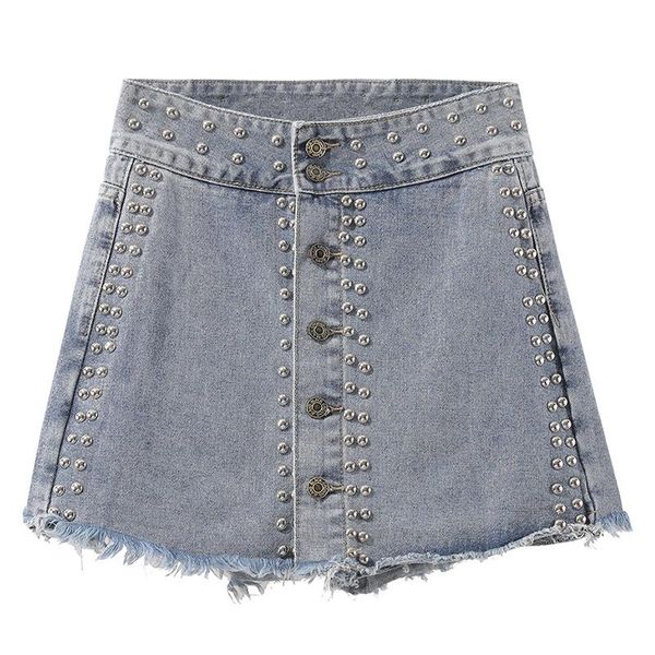 women's jeans rivet jean shorts women ins high waist cowboy short skirt style spring summer a- line pants, Blue
women's jeans rivet jean shorts women ins high waist cowboy short skirt style spring summer a- line pants, Blue