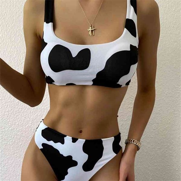 new cow print high waist bikinis swimwear women high leg bikini set swimsuits spring summer female swimming suit beachwear 210407, White;black
new cow print high waist bikinis swimwear women high leg bikini set swimsuits spring summer female swimming suit beachwear 210407, White;black