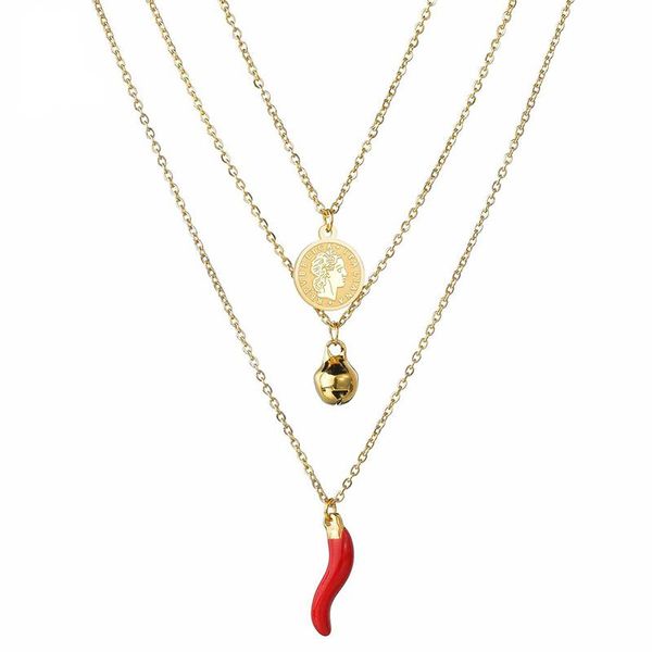 pendant necklaces necklace women jewelry chain gold color choker queen coin chili pepper statement stainless steel gift, Silver
pendant necklaces necklace women jewelry chain gold color choker queen coin chili pepper statement stainless steel gift, Silver