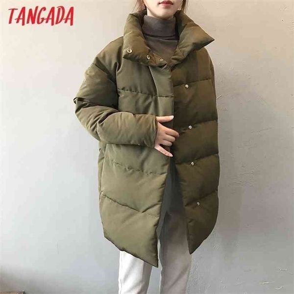 tangada women amy green oversize long parkas thick winter long sleeve buttons pockets female warm coat asf73 210916, Black
tangada women amy green oversize long parkas thick winter long sleeve buttons pockets female warm coat asf73 210916, Black