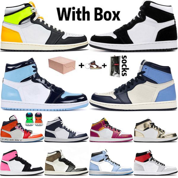 jumpman 1 1s with box 2021 arrival basketball shoes twist volt gold mens womens mid obsidian unc chicago trainers sport sneakers 36-46
jumpman 1 1s with box 2021 arrival basketball shoes twist volt gold mens womens mid obsidian unc chicago trainers sport sneakers 36-46