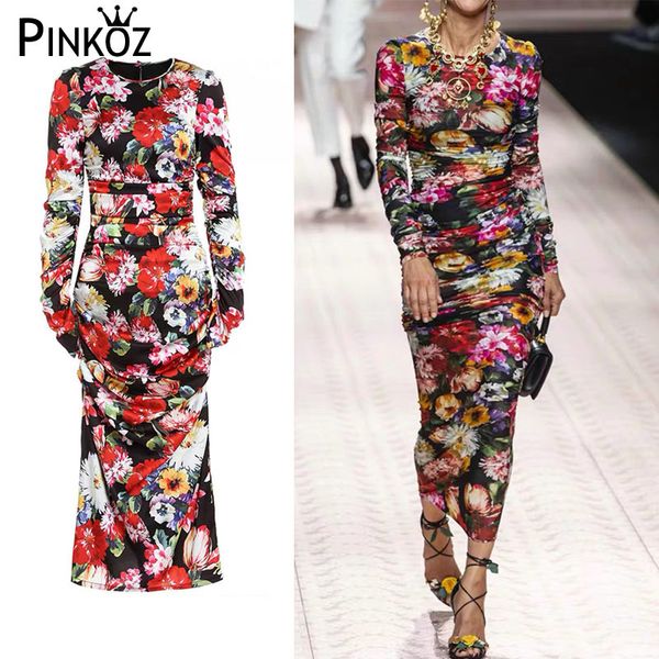 spring summer dress runway fashion long sleeve floral printed draped slim elegant vintage boho robe midi dresses vestidos 210421, Black;gray
spring summer dress runway fashion long sleeve floral printed draped slim elegant vintage boho robe midi dresses vestidos 210421, Black;gray