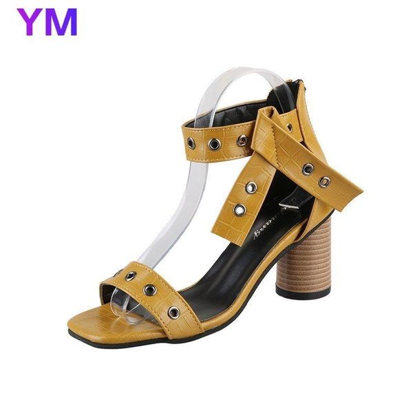 yellow gladiator sandals summer office high heels shoes woman buckle strap solid plus size 35-43 zapatos de mujer tacon, Black
yellow gladiator sandals summer office high heels shoes woman buckle strap solid plus size 35-43 zapatos de mujer tacon, Black