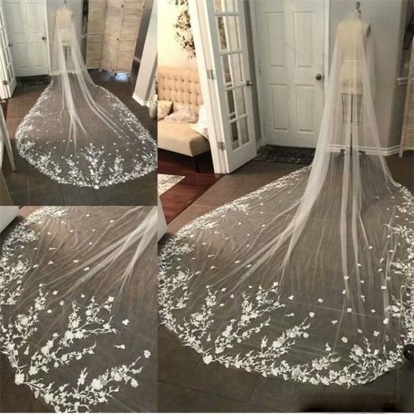 bridal veils 3m long veil 100% real image lace appliqued cathedral length white ivory wedding hair with comb, Black
bridal veils 3m long veil 100% real image lace appliqued cathedral length white ivory wedding hair with comb, Black