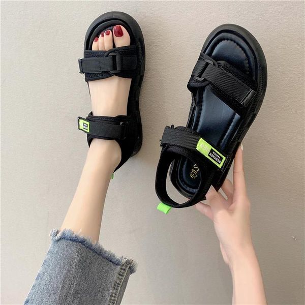 sports sandals female ins tide 2021 summer net red korean version of the student flat women's shoes, Black
sports sandals female ins tide 2021 summer net red korean version of the student flat women's shoes, Black