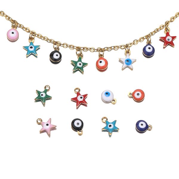 20pcs stainless steel gold star eyes beads charms for diy jewelry making necklace accessories bracelet findings supplies crafts, Bronze;silver
20pcs stainless steel gold star eyes beads charms for diy jewelry making necklace accessories bracelet findings supplies crafts, Bronze;silver