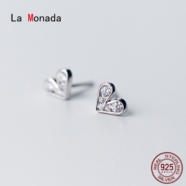 la monada heart women earrings stud 925 sterling silver earring minimalist korean for inlay, Golden;silver
la monada heart women earrings stud 925 sterling silver earring minimalist korean for inlay, Golden;silver