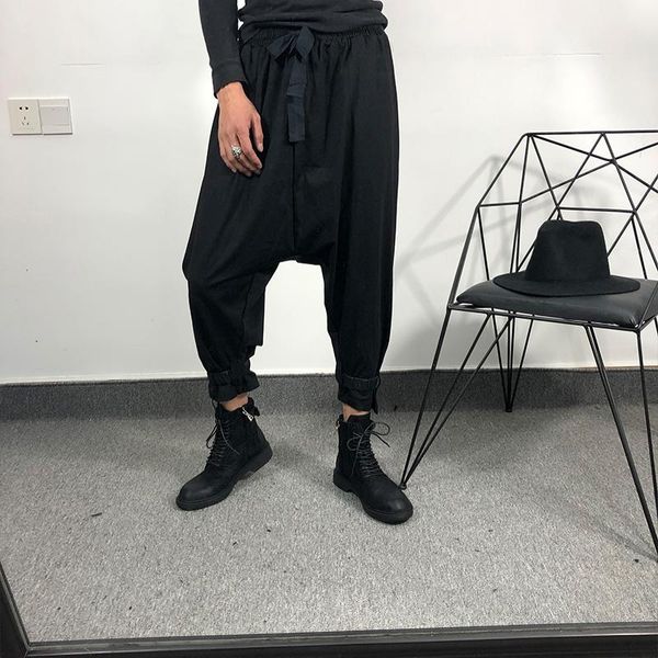 men's pants fashion personality hanging file haremnine japanese hair stylist simple loose casual, Black
men's pants fashion personality hanging file haremnine japanese hair stylist simple loose casual, Black