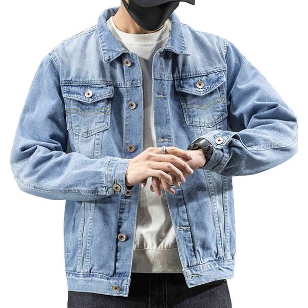 men's jackets blue men's denim jacket, classic tight jeans, informal cotton, high-quality street clothes, spring 2021, Black;brown
men's jackets blue men's denim jacket, classic tight jeans, informal cotton, high-quality street clothes, spring 2021, Black;brown