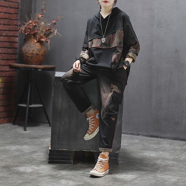 women set two piece outfits south korea fashion autumn printing women's wear literature and art high with hat loose dress, White
women set two piece outfits south korea fashion autumn printing women's wear literature and art high with hat loose dress, White