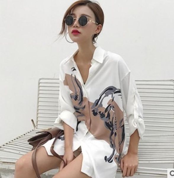 women's blouses & shirts 2021 oversized shirt printed vintage long sleeve blouse women fashion streetwear female casual loose blusas, White
women's blouses & shirts 2021 oversized shirt printed vintage long sleeve blouse women fashion streetwear female casual loose blusas, White