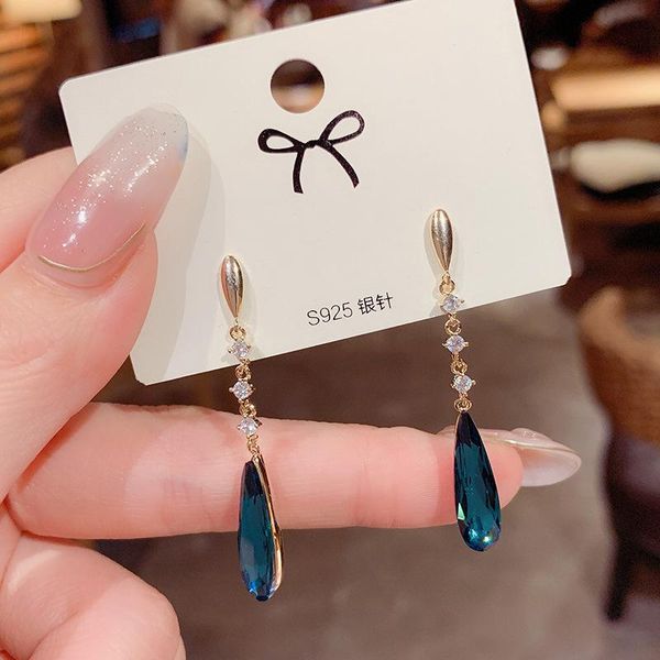 dangle & chandelier blue crystal earrings women delicate wedding party long earings jewelry bijoux wholesale, Silver
dangle & chandelier blue crystal earrings women delicate wedding party long earings jewelry bijoux wholesale, Silver