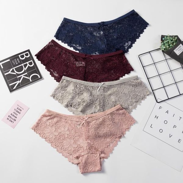 women's panties 3 pcs for woman underwear lace breathable female panty hollow transparent briefs women -2xl, Black;pink
women's panties 3 pcs for woman underwear lace breathable female panty hollow transparent briefs women -2xl, Black;pink