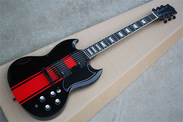 deluxe custom sg black & red electric guitar mahogany body rosewood fingerboard 2 pickups with blackk hardware standard high quality
deluxe custom sg black & red electric guitar mahogany body rosewood fingerboard 2 pickups with blackk hardware standard high quality