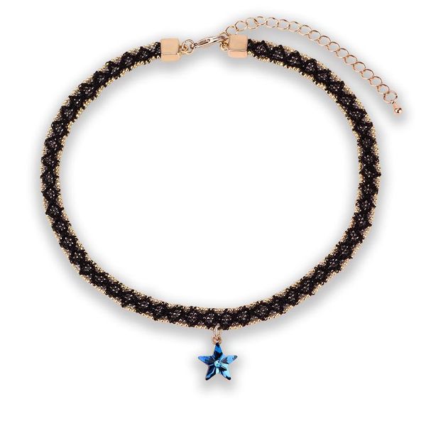 luxury austrian crystal star pendant necklace women short black lace choker necklaces wedding christmas gift chic chokers, Golden;silver
luxury austrian crystal star pendant necklace women short black lace choker necklaces wedding christmas gift chic chokers, Golden;silver
