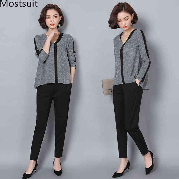 l-5xl grey casual 2 piece set women long sleeve v-neck and harem pants sets suits spring autumn plus size women's tracksuit 210518, White
l-5xl grey casual 2 piece set women long sleeve v-neck and harem pants sets suits spring autumn plus size women's tracksuit 210518, White