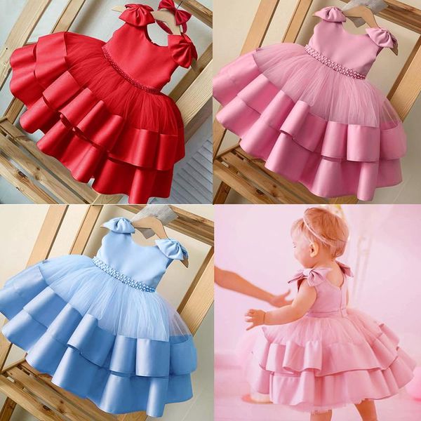 girl's dresses born baby girls toddler 1 2 year birthday princess tutu christening gown infant party wear clothes cute bow dress, Red;yellow
girl's dresses born baby girls toddler 1 2 year birthday princess tutu christening gown infant party wear clothes cute bow dress, Red;yellow