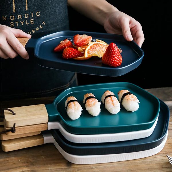 dishes & plates wooden handle multicolor home el kitchen ceramic tableware western breakfast steak flat dessert plate.
dishes & plates wooden handle multicolor home el kitchen ceramic tableware western breakfast steak flat dessert plate.