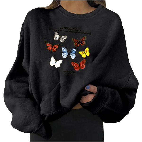 women's hoodies & sweatshirts 2021 autumn winter fashion casual long sleeve women butterfly print ladies femmes #t1g, Black
women's hoodies & sweatshirts 2021 autumn winter fashion casual long sleeve women butterfly print ladies femmes #t1g, Black