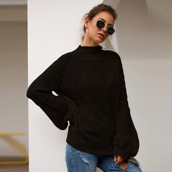 women's sweaters elegant autumn oversized sweater loose knitted long sleeve pullover female half high collar jumper tunic royv, White;black
women's sweaters elegant autumn oversized sweater loose knitted long sleeve pullover female half high collar jumper tunic royv, White;black