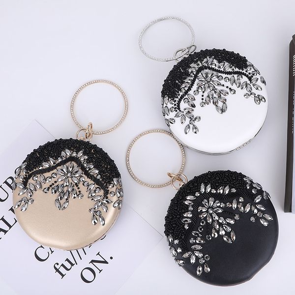 round clutch bags luxury designer women wedding clutch purse rhinestone beaded ladies ring handbag
round clutch bags luxury designer women wedding clutch purse rhinestone beaded ladies ring handbag