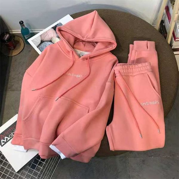 autumn winter thick fleece hooded sweatshirts set woman 2 pieces warm women's tracksuit casual pencil pants trouser suits 211007, White
autumn winter thick fleece hooded sweatshirts set woman 2 pieces warm women's tracksuit casual pencil pants trouser suits 211007, White