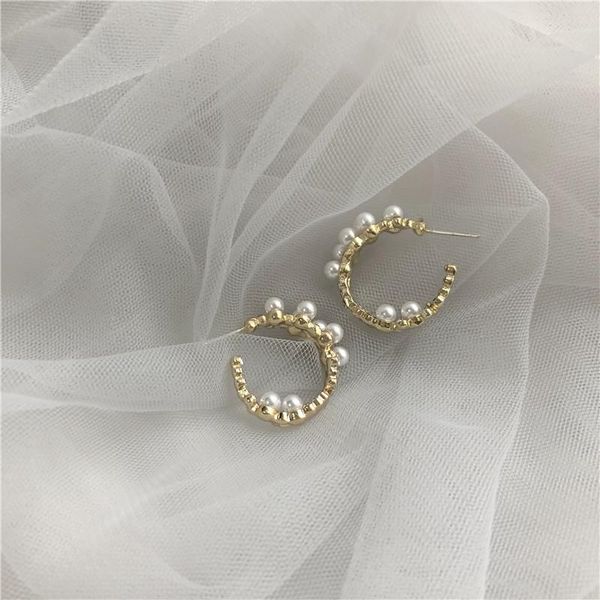silver needle baroque retro temperament c-shaped pearl earring for women korean simple geometric earrings stud, Golden;silver
silver needle baroque retro temperament c-shaped pearl earring for women korean simple geometric earrings stud, Golden;silver