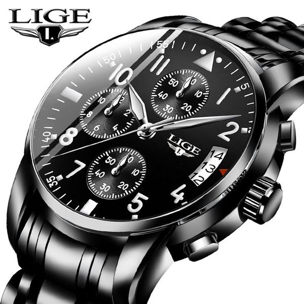 wristwatches relogio masculino lige mens watches fashion business quartz watch men sport full steel waterproof black clock, Slivery;brown
wristwatches relogio masculino lige mens watches fashion business quartz watch men sport full steel waterproof black clock, Slivery;brown