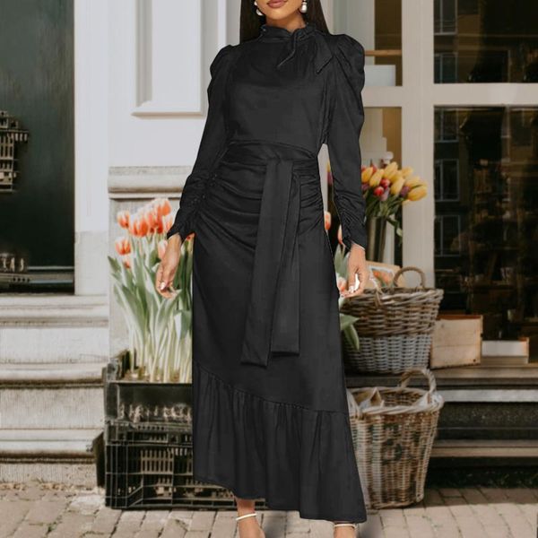 ethnic clothing elegant solid color muslim women dresses long sleeve satin soft waist and ankle dress eid mubarak kaftan dubai, Red
ethnic clothing elegant solid color muslim women dresses long sleeve satin soft waist and ankle dress eid mubarak kaftan dubai, Red