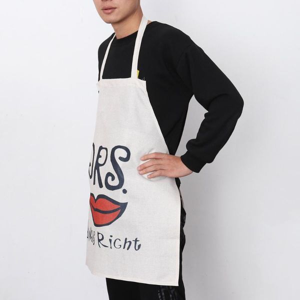 aprons cotton linen patterned apron oilproof and dirt proof hanging neck kitchen cooking (red lip)
aprons cotton linen patterned apron oilproof and dirt proof hanging neck kitchen cooking (red lip)
