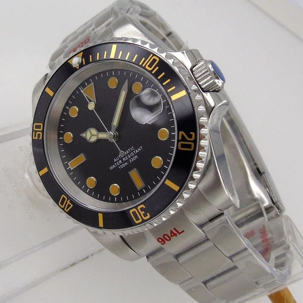 wristwatches japan nh35 sapphire men's watch automatic watches date cyclops oyster bracelet rotating aluminum bezel insert lume hands 4, Slivery;brown
wristwatches japan nh35 sapphire men's watch automatic watches date cyclops oyster bracelet rotating aluminum bezel insert lume hands 4, Slivery;brown