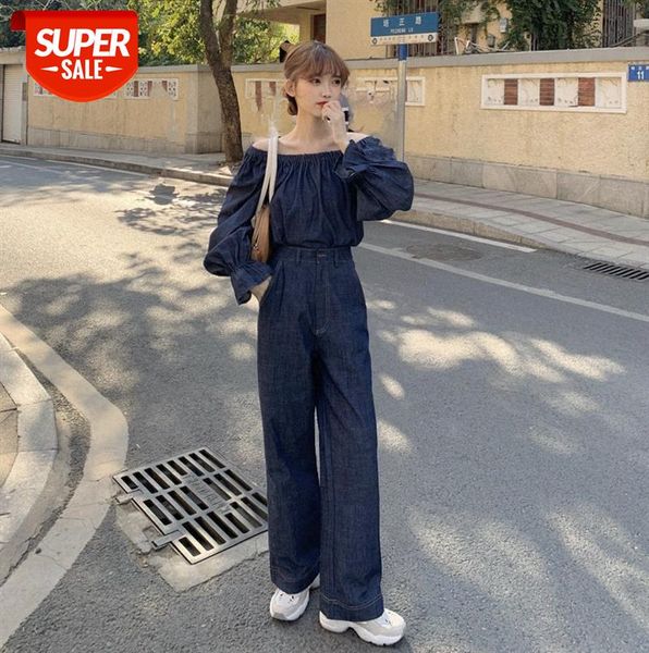 korean style fried street collar wild western horn long-sleeved denim shirt female fashion set #5p42, Black
korean style fried street collar wild western horn long-sleeved denim shirt female fashion set #5p42, Black