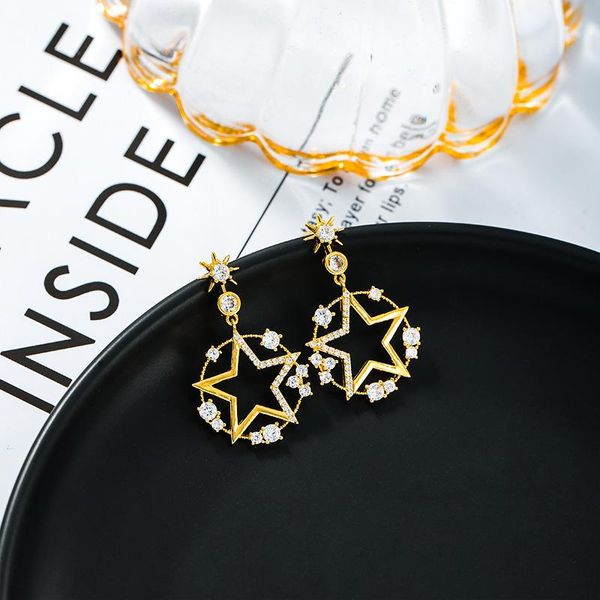 dangle & chandelier 2021 korean trendy zircon hollow crystal round pentagram drop earrings for women elegant pendientes jewelry gifts, Silver
dangle & chandelier 2021 korean trendy zircon hollow crystal round pentagram drop earrings for women elegant pendientes jewelry gifts, Silver