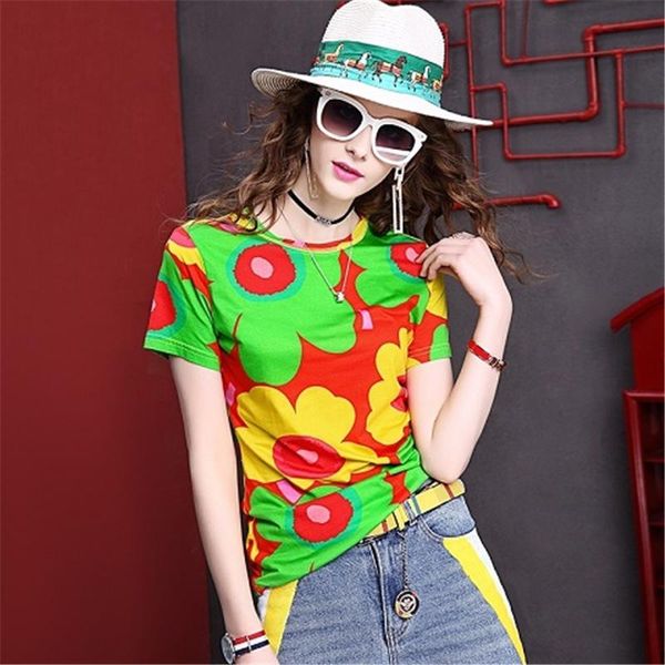 european and american summer fashion cute round neck short sleeve slim fit ladies street print graphic loose t-shirt women's, White
european and american summer fashion cute round neck short sleeve slim fit ladies street print graphic loose t-shirt women's, White