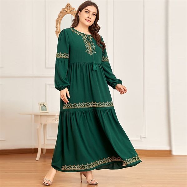 97660 large women's arab muslim fashion gold thread embroidered long dress, Black;gray
97660 large women's arab muslim fashion gold thread embroidered long dress, Black;gray