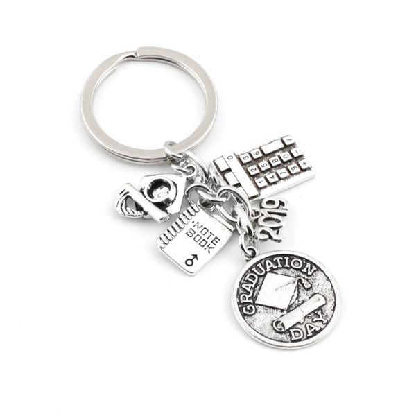 vintage teacher calculator notebook keychain bachelor cap keyring for student graduation day jewelry school gift e2388, Silver
vintage teacher calculator notebook keychain bachelor cap keyring for student graduation day jewelry school gift e2388, Silver
