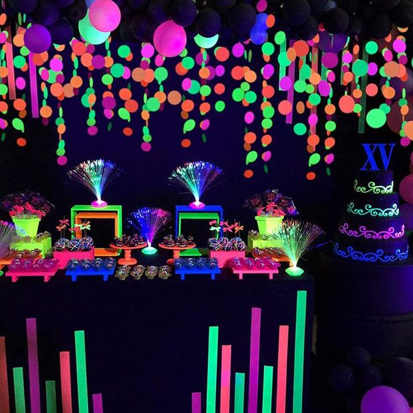 party decoration 1 set fluorescent happy birthday star dot hanging garland paper banner flags luminous neon uv glow wedding decor
party decoration 1 set fluorescent happy birthday star dot hanging garland paper banner flags luminous neon uv glow wedding decor